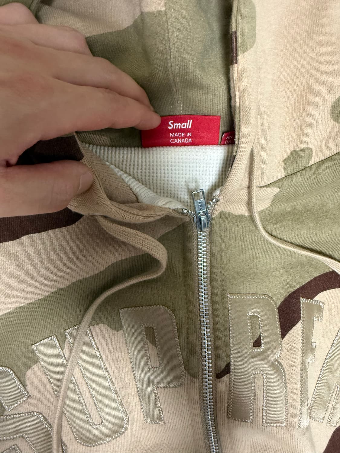 Supreme 아크 써멀 라인드 집업 후드 데저트 카모 상품이미지2