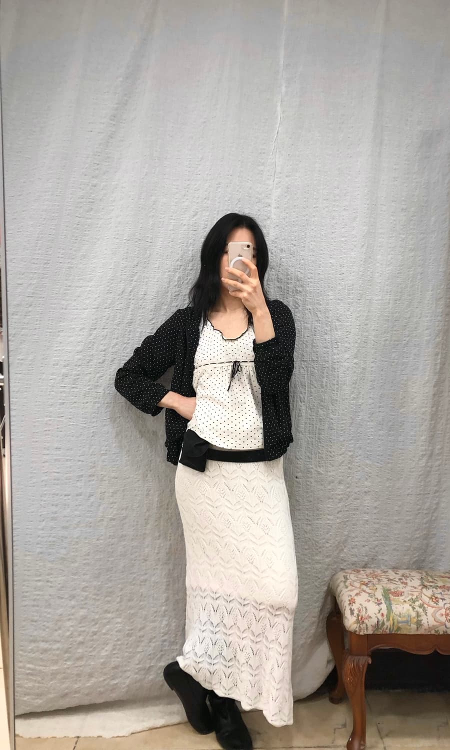 Dot crop windbreaker 상품이미지5