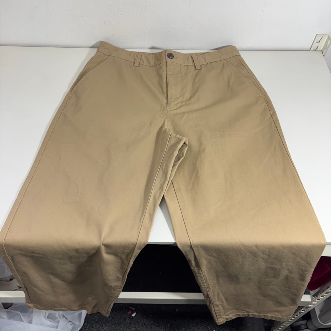 32 무신사스탠다드 무탠다드 베이지 세미와이드 치노팬츠 상품이미지2