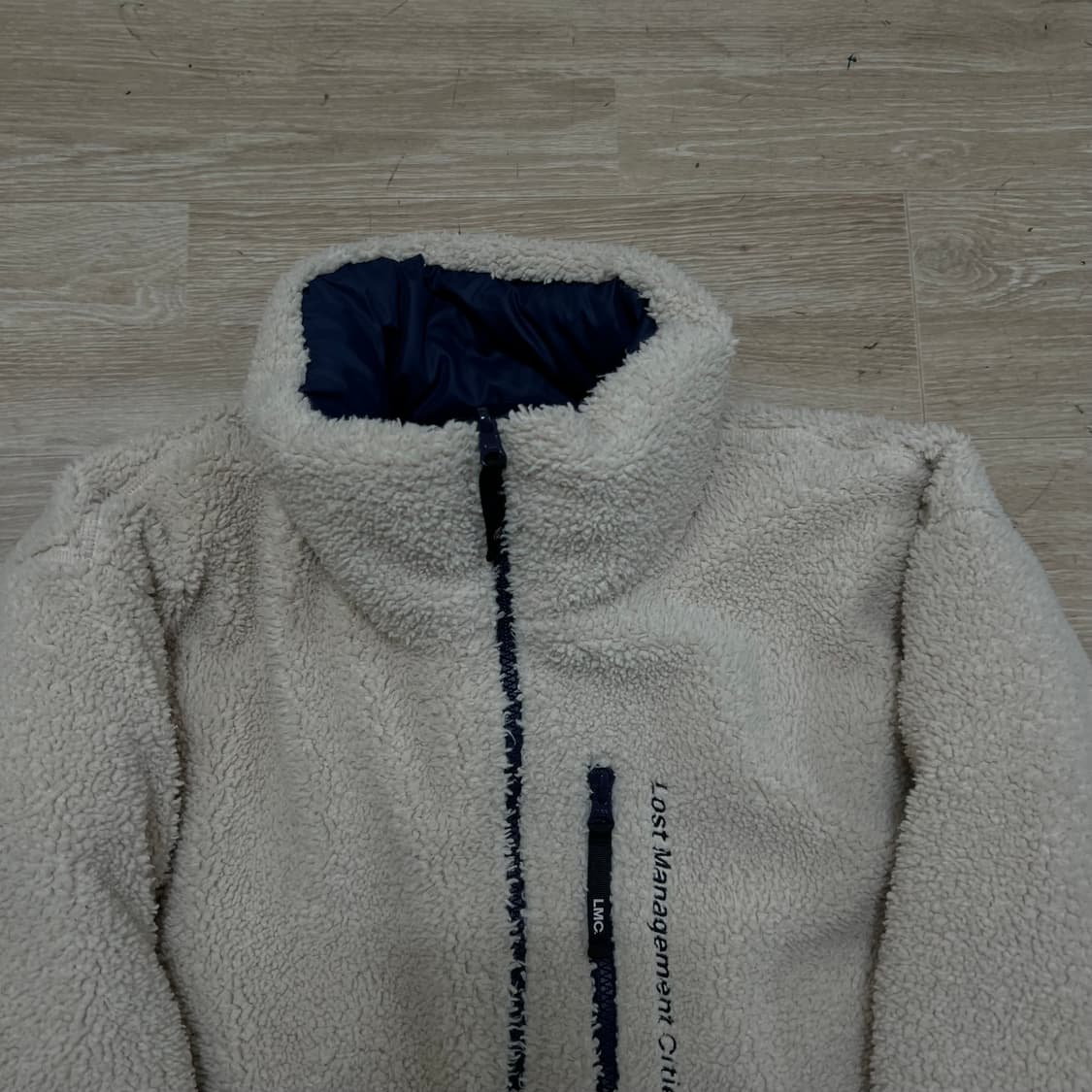 엘엠씨 LMC 덕다운 리버시블 뽀글이 후리스 푸퍼패딩 [네이비] S/90 상품이미지6