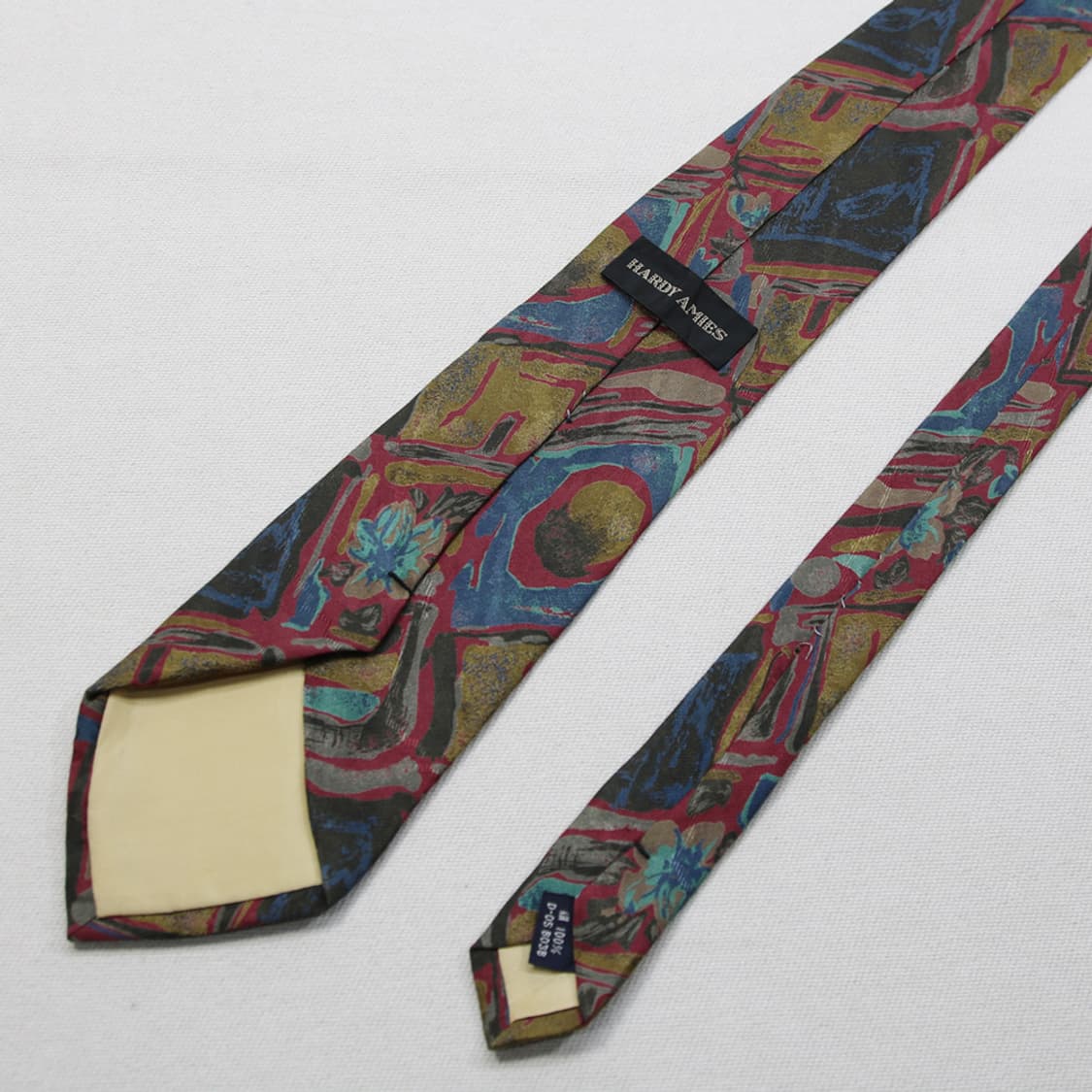 HARDY AMIES 실크 패턴 넥타이 상품이미지3