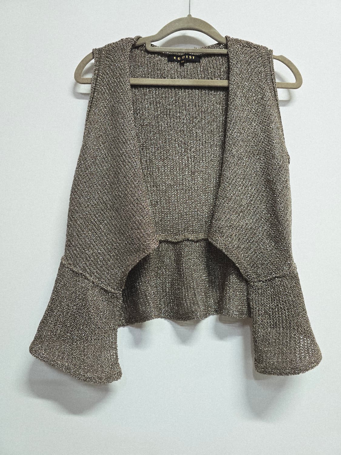 EGOIST 니트 베스트 플레어 브라운 상품이미지1