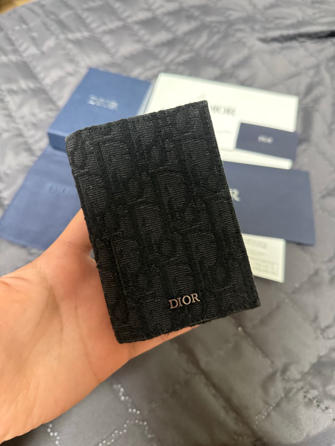 디올 24FW 오블리크 자카드 오거나이저 카드지갑 블랙 상품이미지2