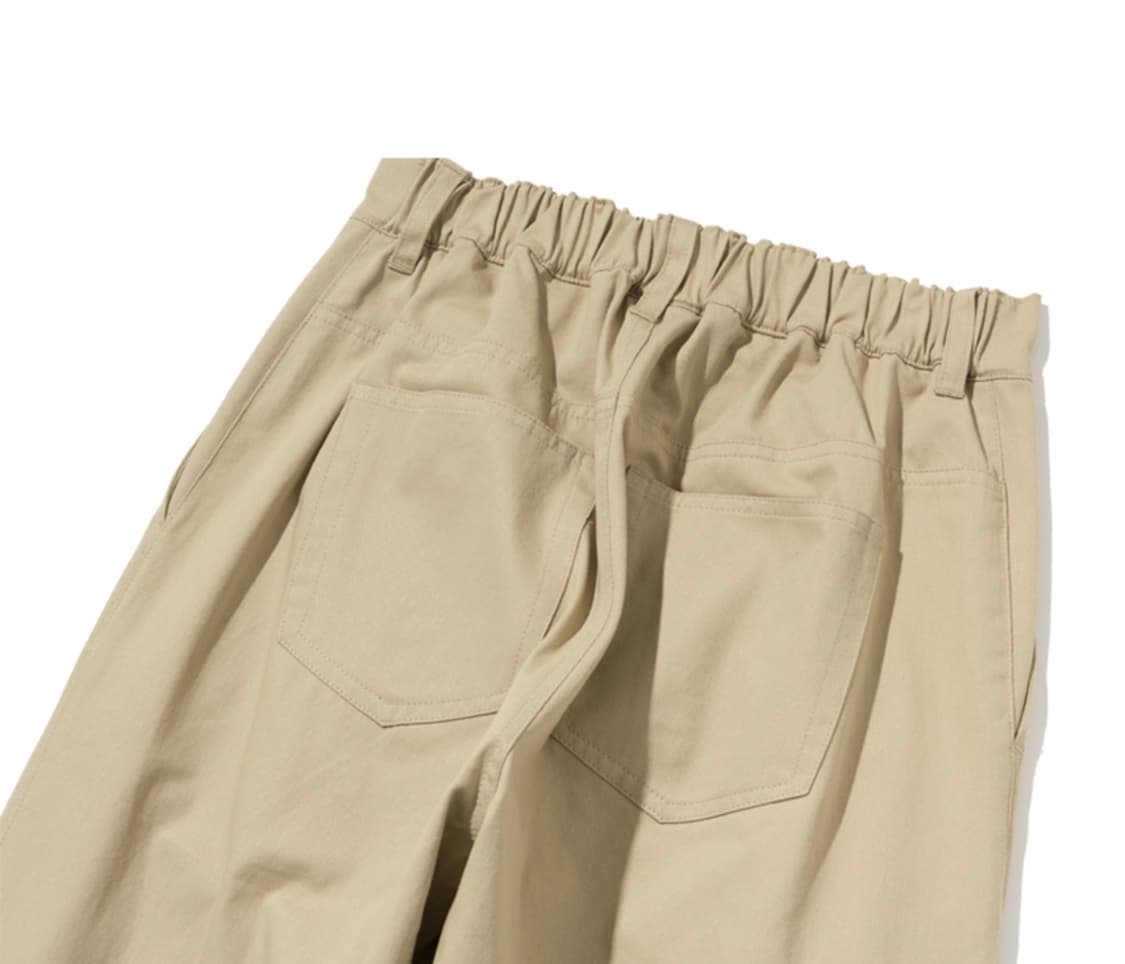 낫포너드 투턱 와이드 코튼팬츠(베이지/M) 치노팬츠/커브드팬츠/인템포무드 상품이미지10