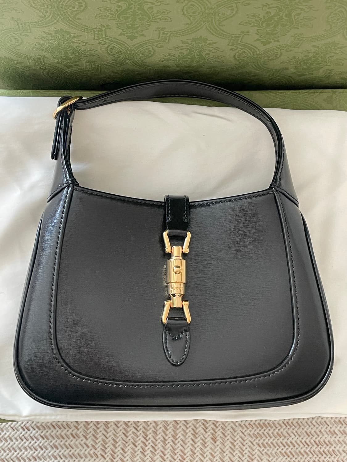 (백화점 구매 정품)구찌 재키 미니 블랙 상태최상 상품이미지3