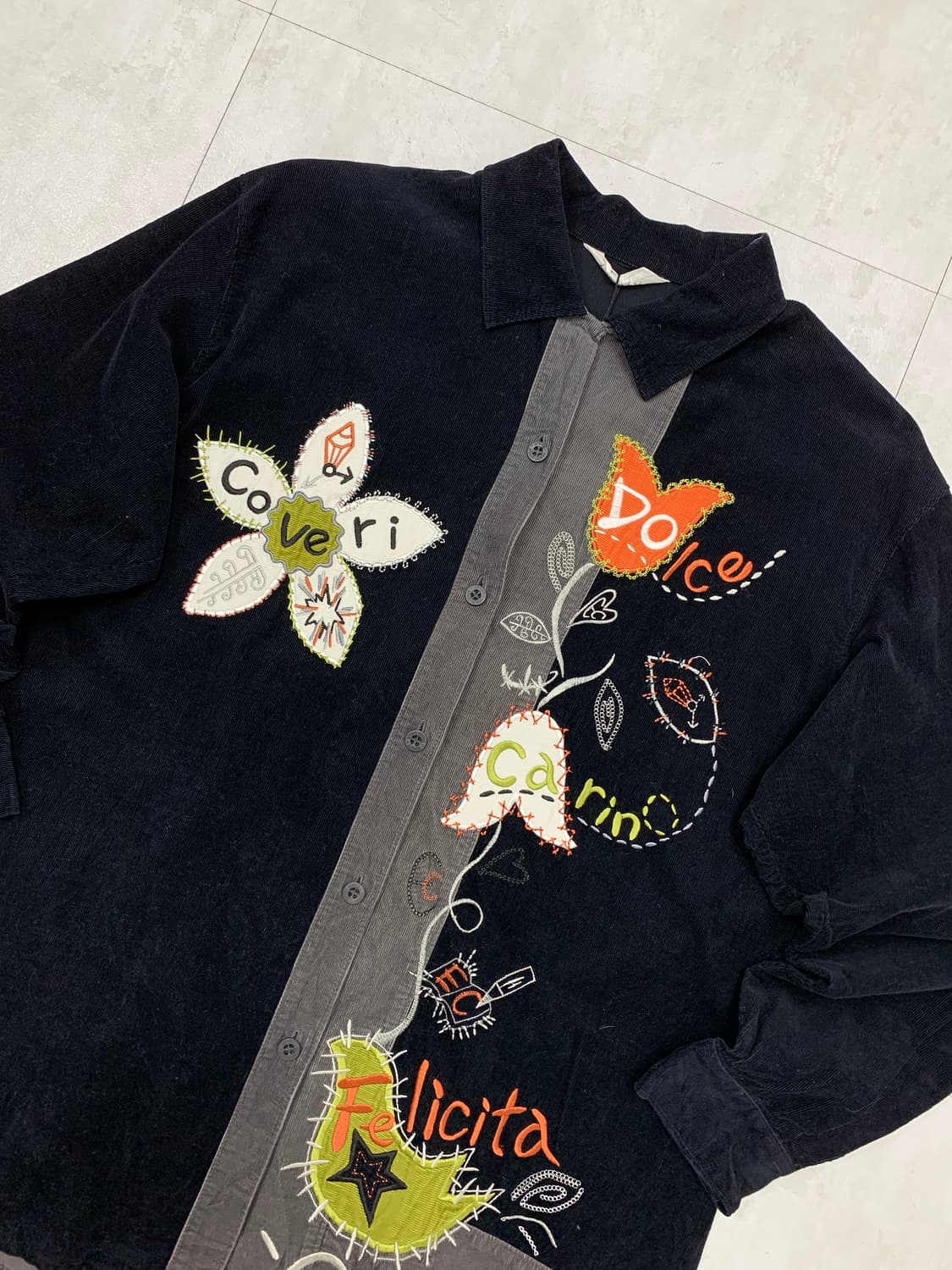 Enrico coveri 패턴 벨벳 셔츠 #671 상품이미지2