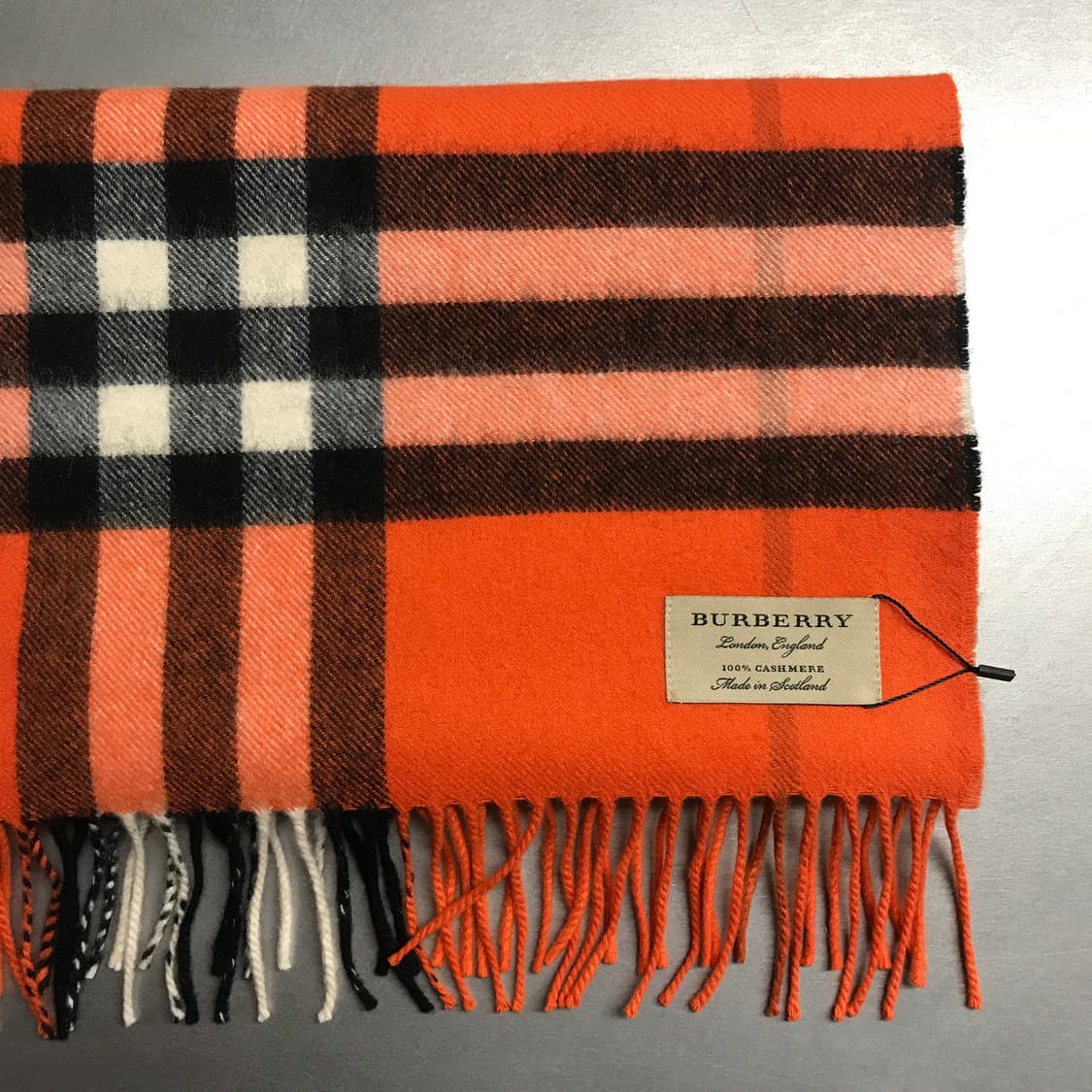 버버리 정품 캐시미어 머플러 오렌지 상품이미지3