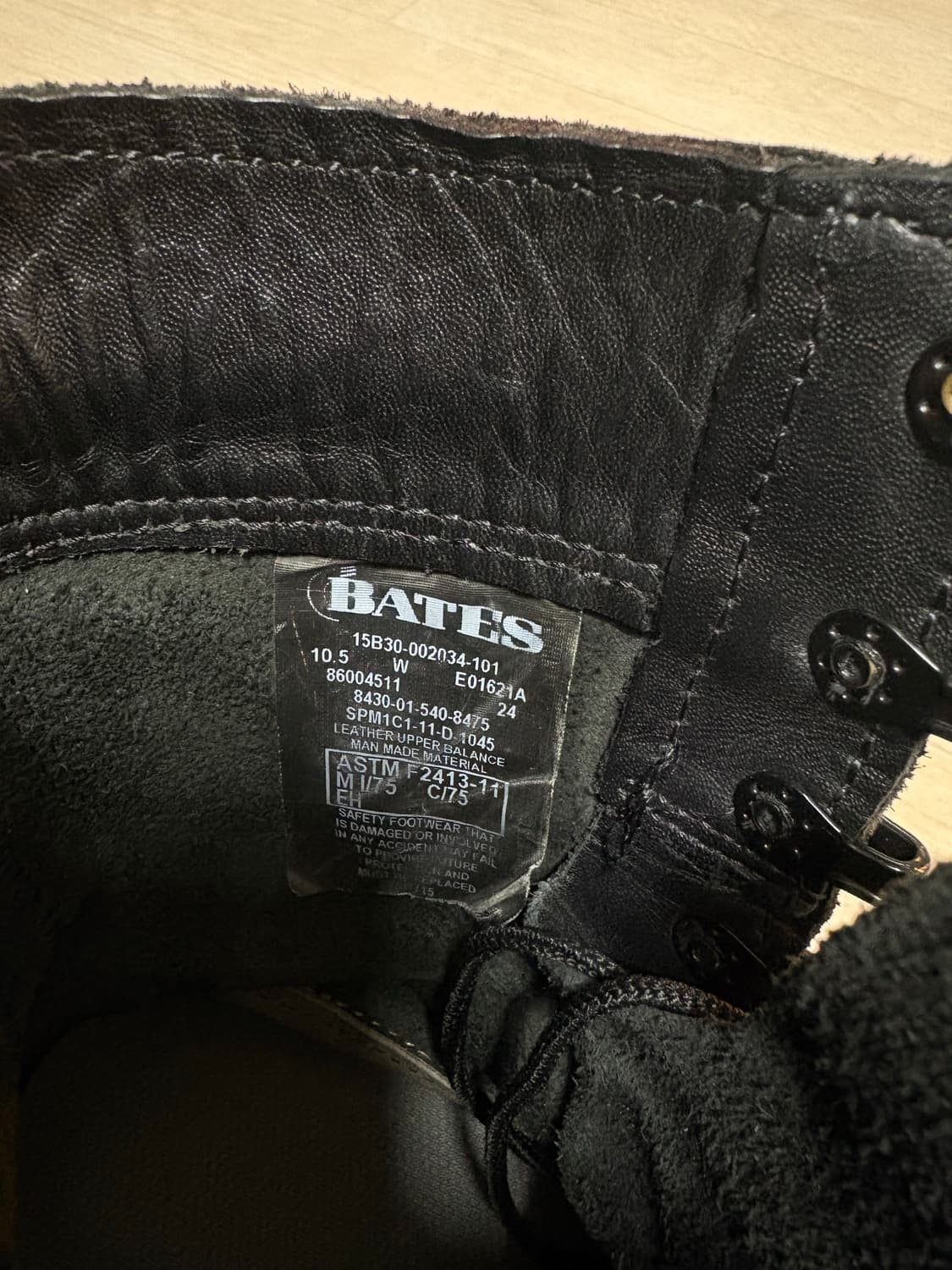 베이츠 군화 컴뱃 부츠 워커 블랙 상품이미지4