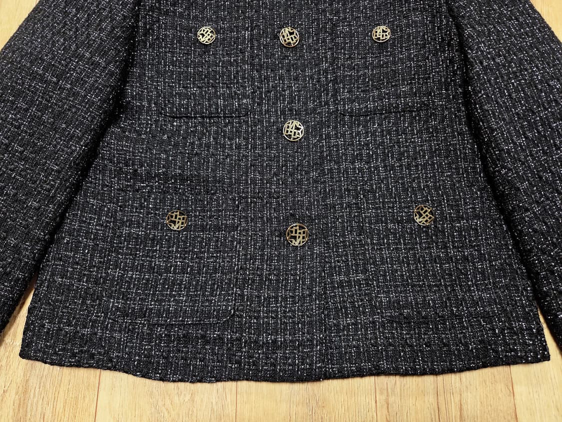 르꼬르망(le cormang) 금장버튼 트위드자켓 55  상품이미지4