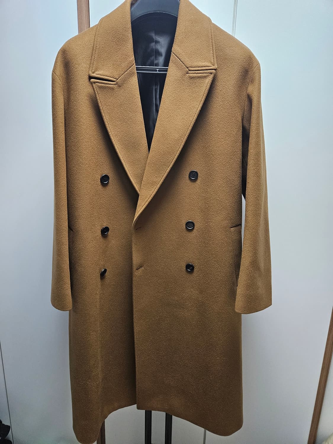 쿠어 MTR 오버핏 더블 롱 코트 탠브라운 M 사이즈 상품이미지1