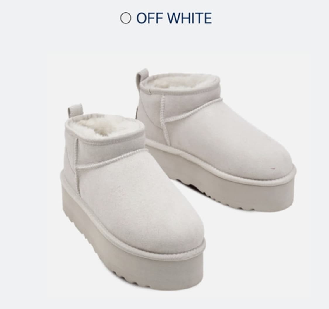 어그 클래식 미니 플랫폼 부츠 오프 화이트 230 상품이미지1