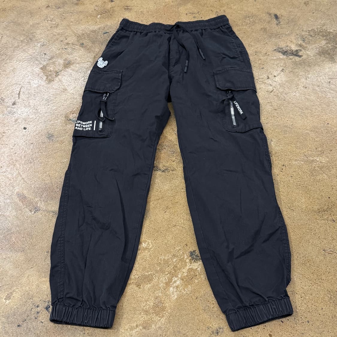 [정품/M] 라이프워크 블랙 카고 조거팬츠 b10 상품이미지2