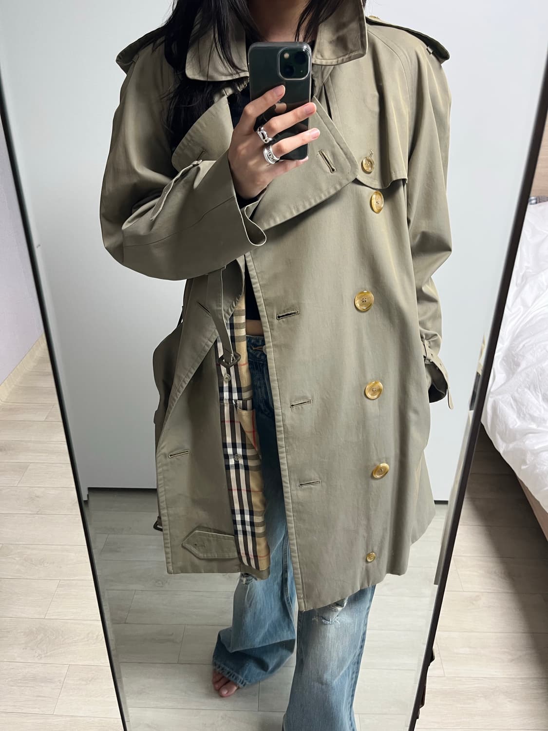 빈티지 버버리 트랜치코트  상품이미지4