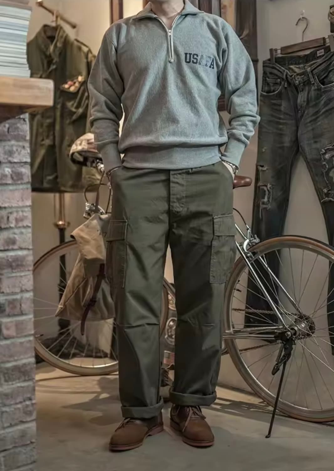 브론슨 논스톡 퍼티그 카고 트로피컬 컴뱃 팬츠 34~36 상품이미지1