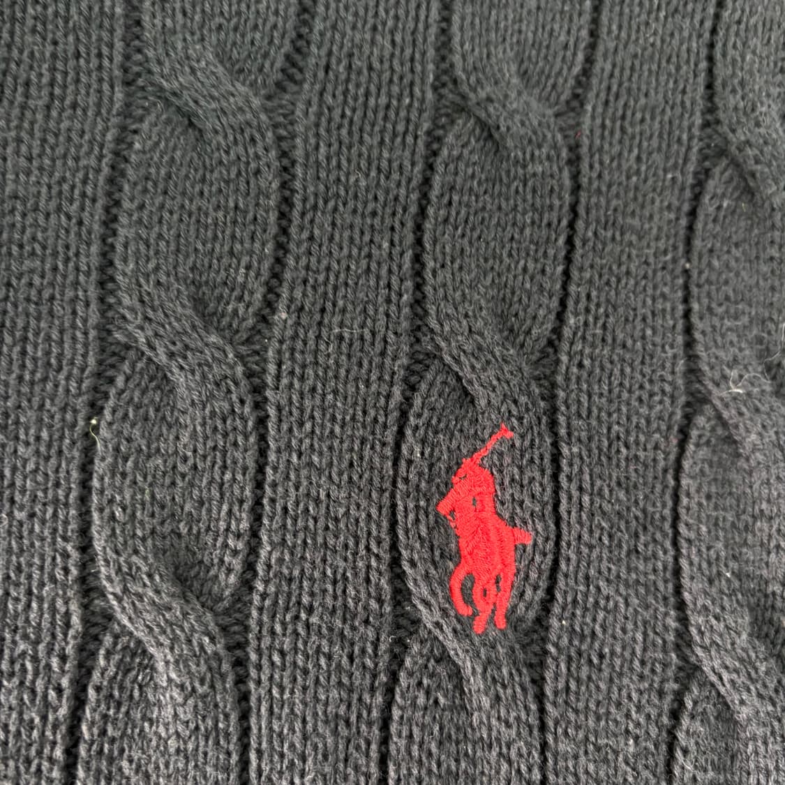 100 폴로랄프로렌 꽈배기 블랙 코튼 니트 상품이미지4
