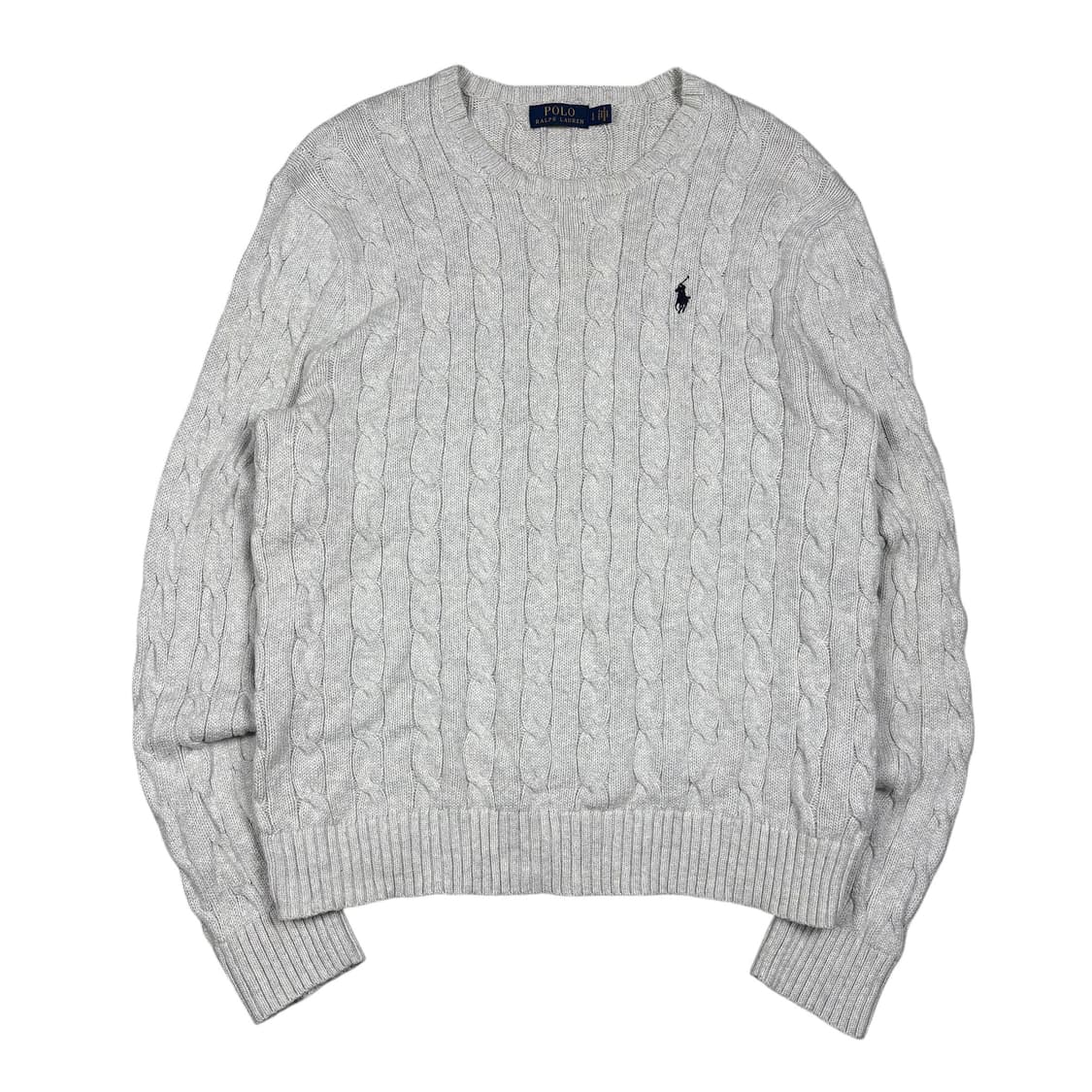 폴로 랄프로렌 그레이컬러 꽈배기 니트 상품이미지1