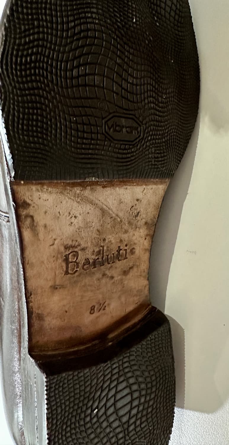 벨루티 브라운 카프스킨 레더 슈즈 8.5 상품이미지5
