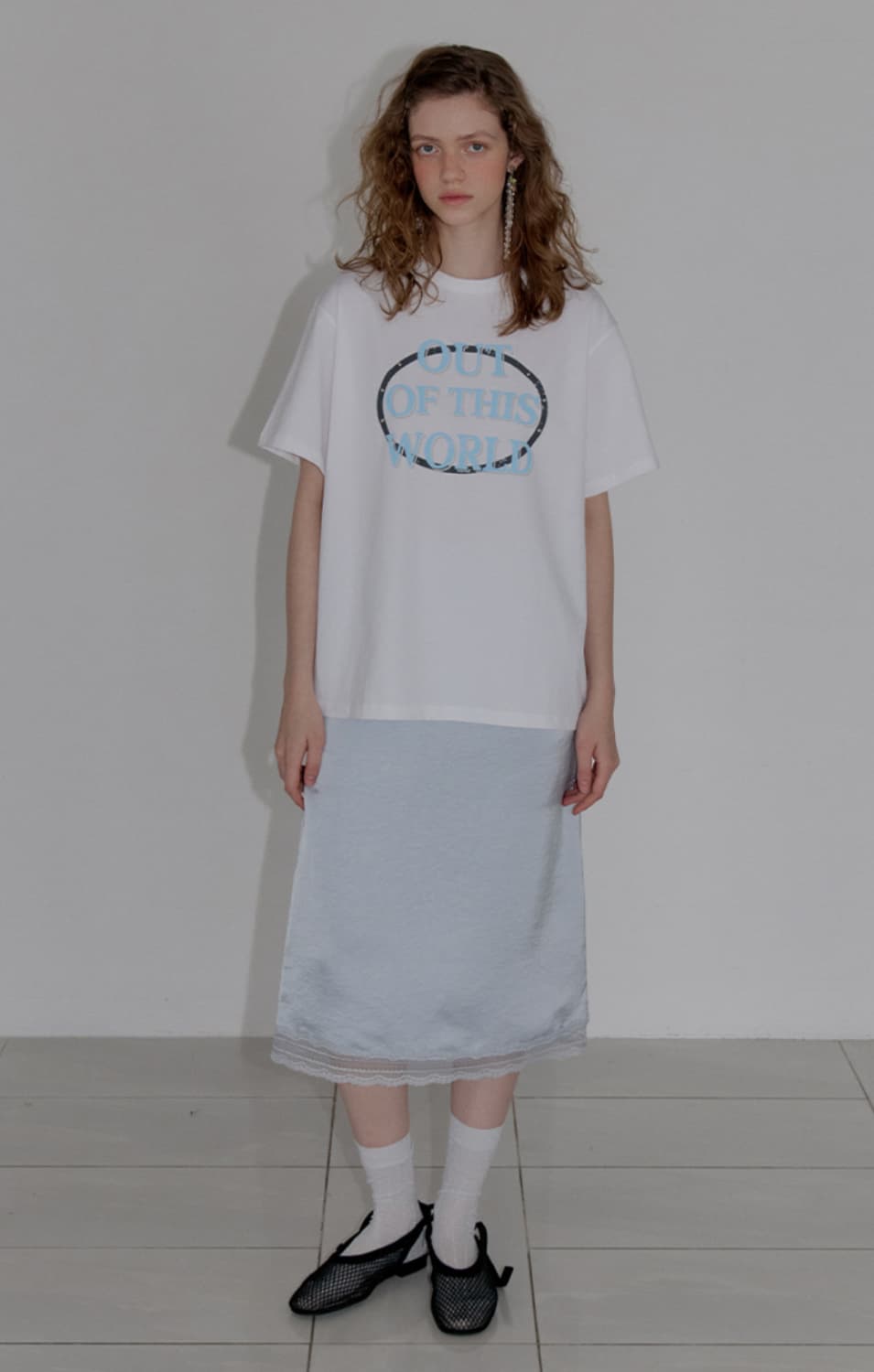 어센티 레이스 새틴 스커트 상품이미지2