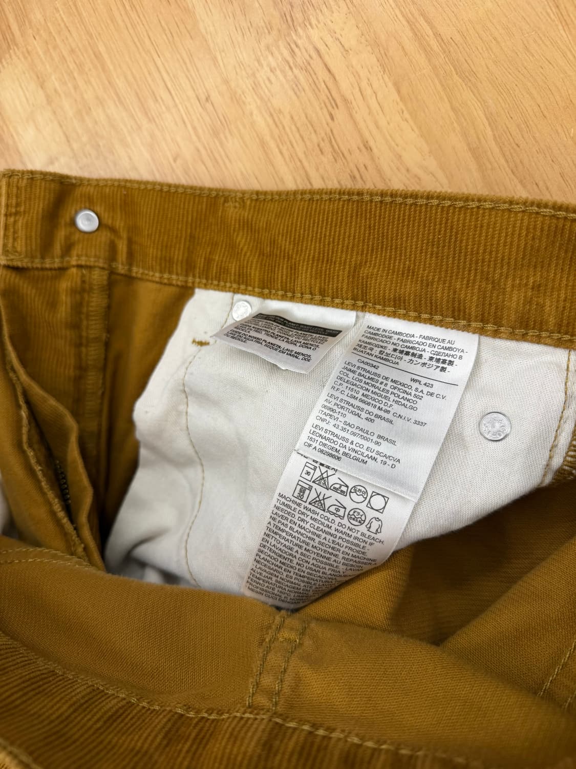 리바이스 513 코듀로이 팬츠 상품이미지3