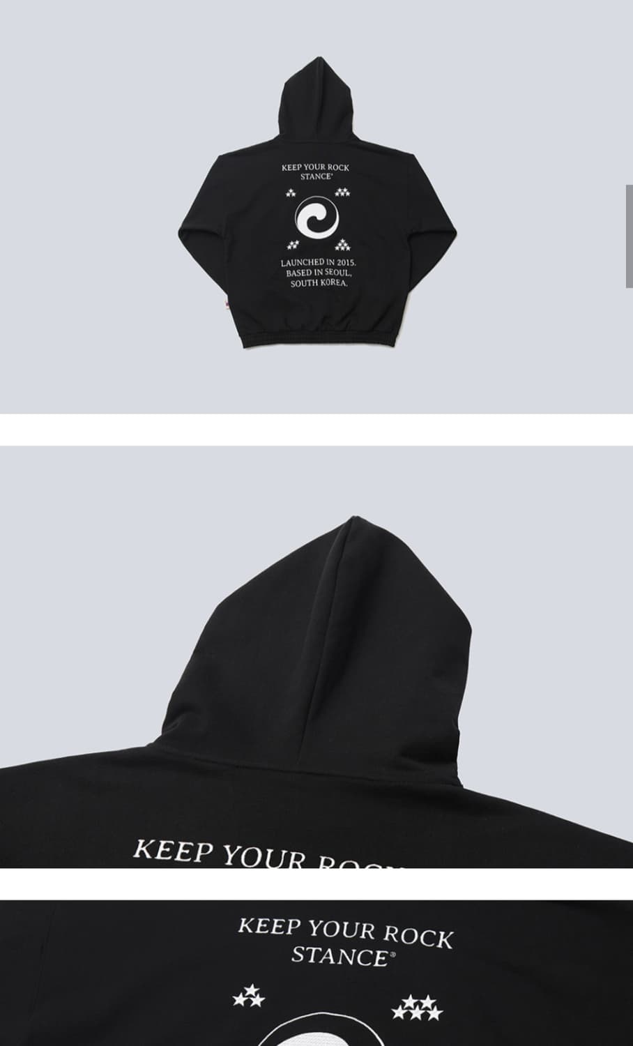 스텐스서울 블랙 후드티 새상품 상품이미지4