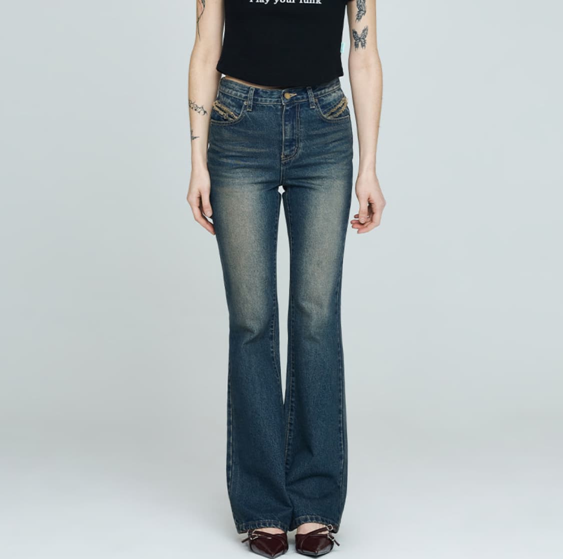 부츠컷 데님 인스턴트펑크 상품이미지1