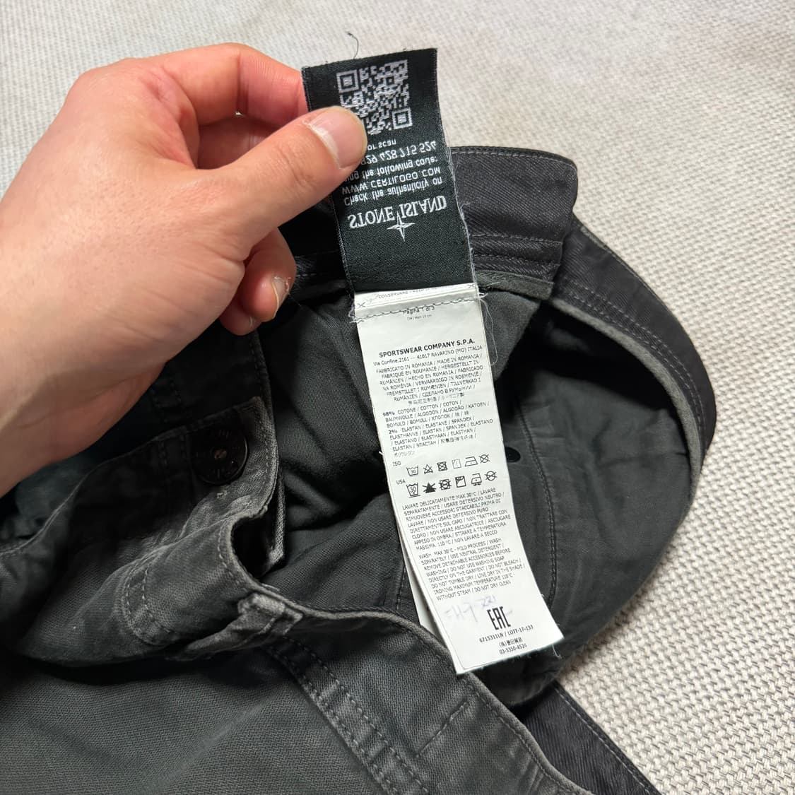 스톤아일랜드 코튼 카고팬츠 (정품) 상품이미지3