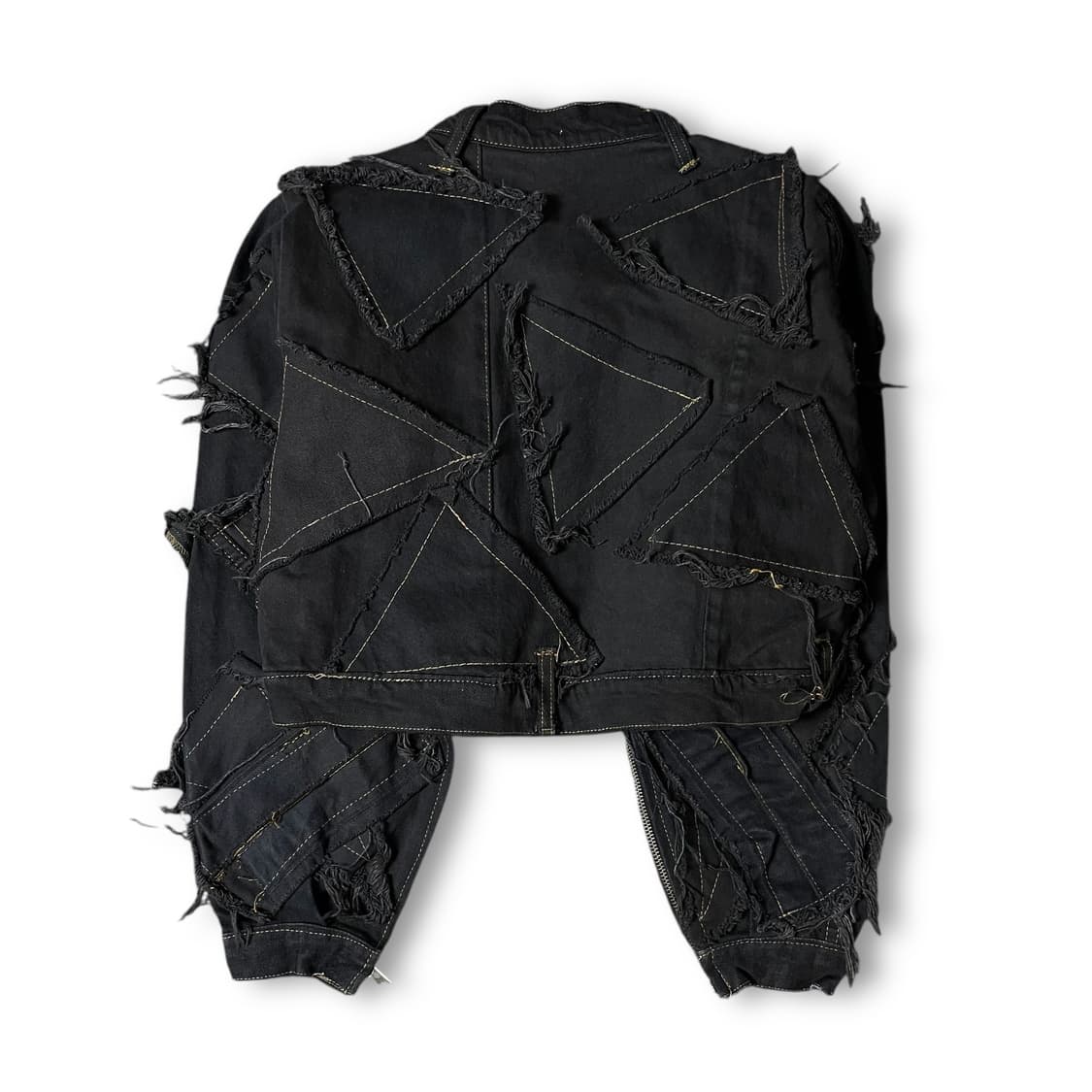 빈티지 흑청 커스텀 크롭 데님 자켓  상품이미지2