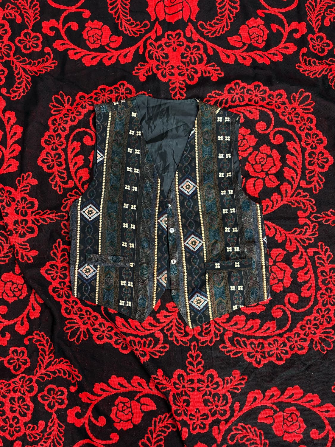 Vintage Ethnic pattern Vest 상품이미지1