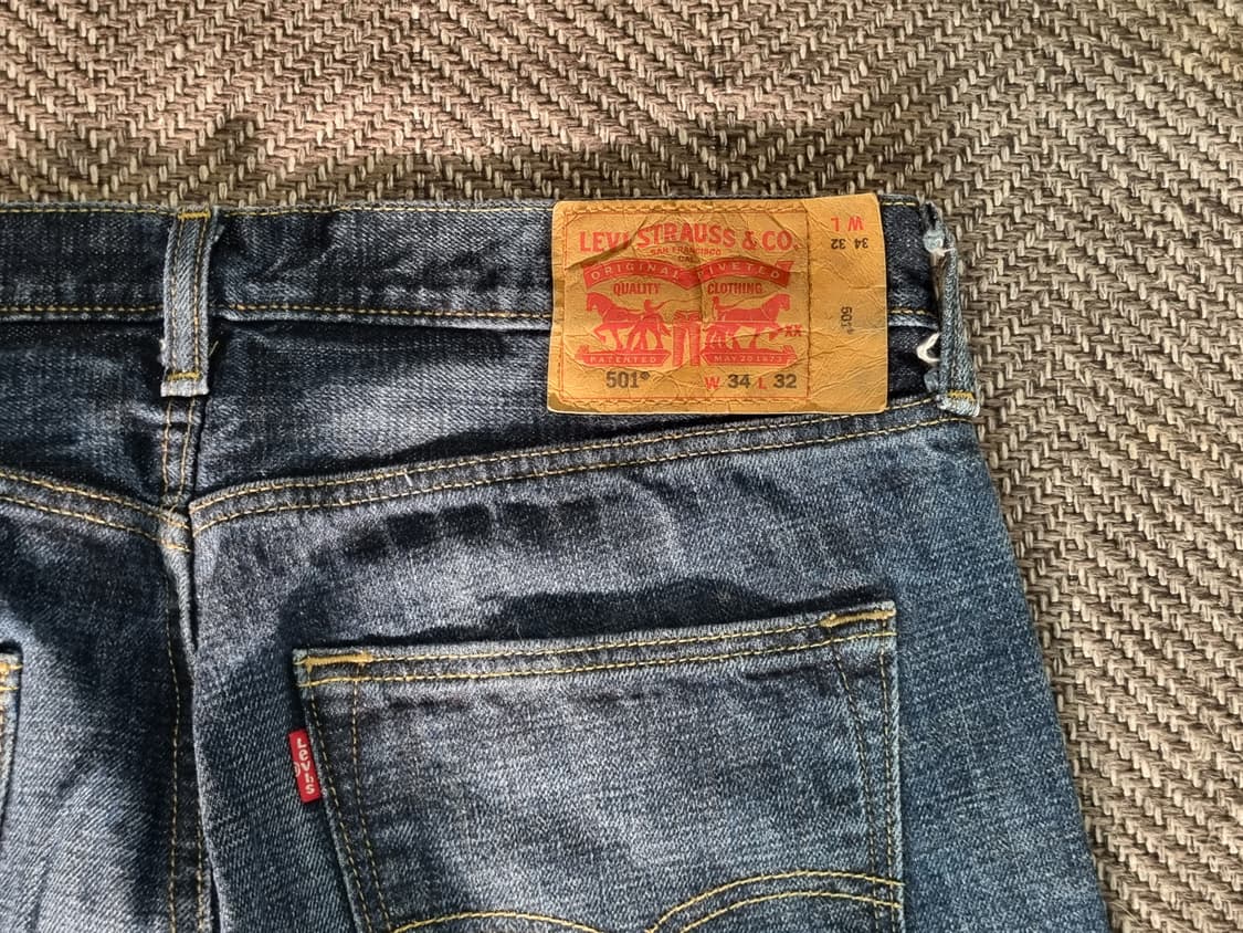 Levi’s 501 — 빈티지 워싱 데님팬츠 (W34 L32) 상품이미지4