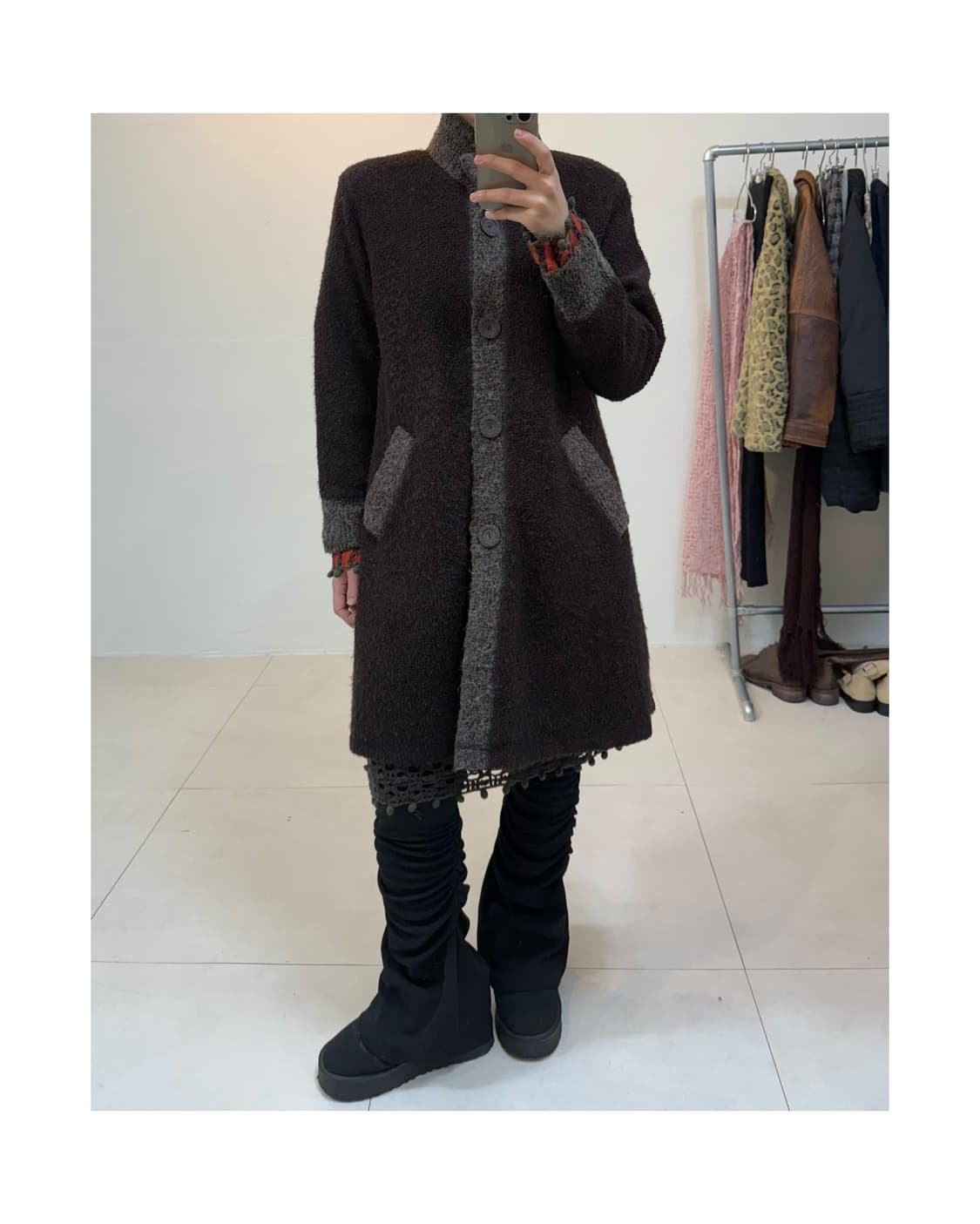 빈티지 누빔 코트 상품이미지1