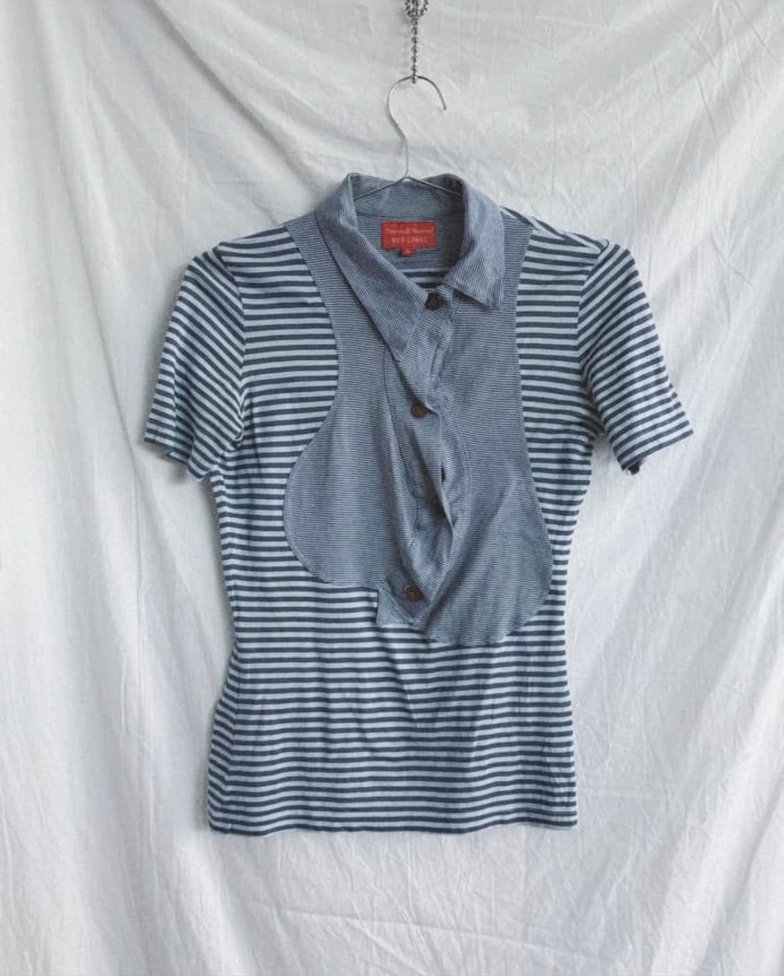 비비안웨스트우드 레드라벨 언밸런스 드레이프 하프셔츠 상품이미지2