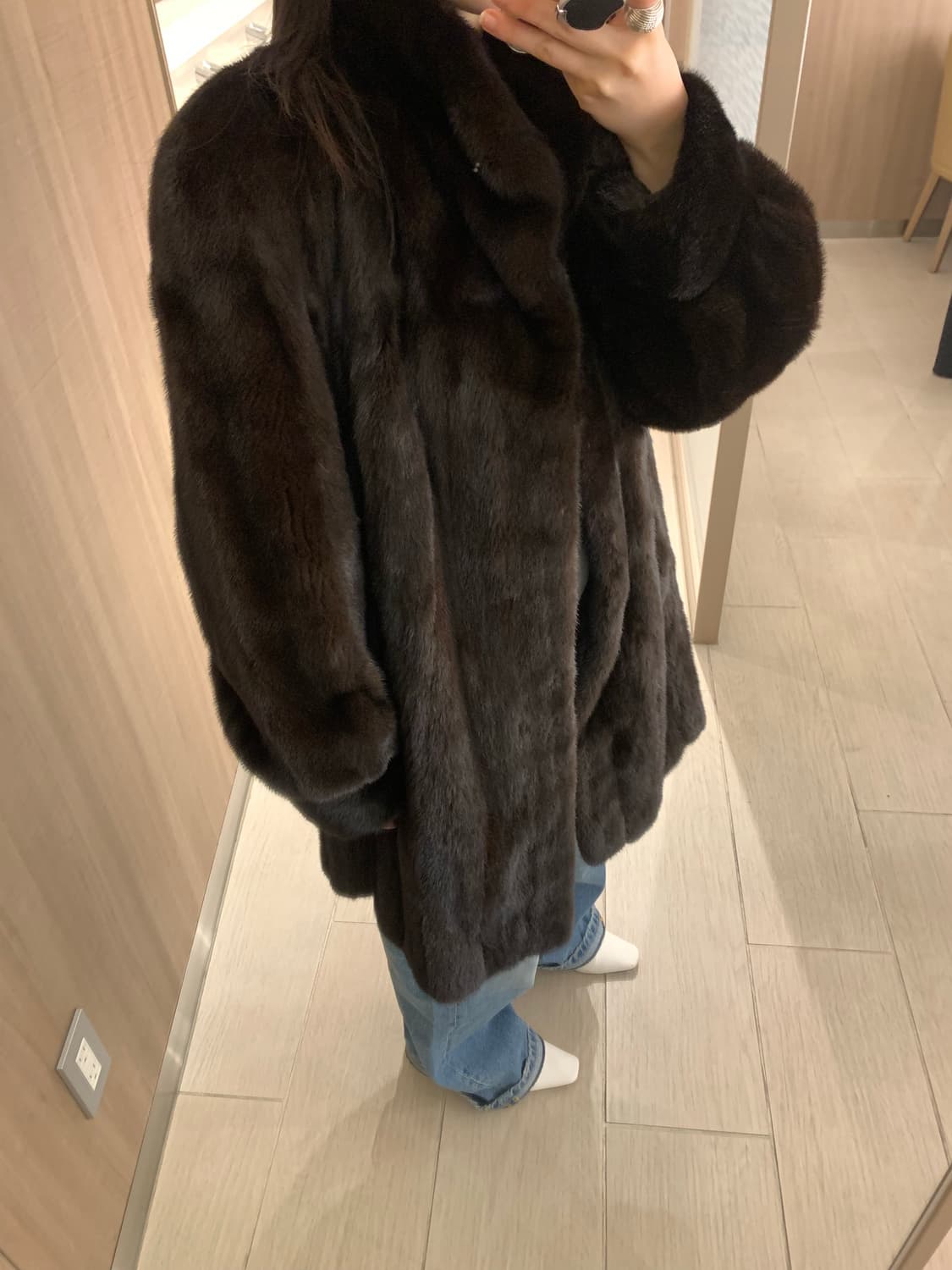 Dark brown mink coat 상품이미지1
