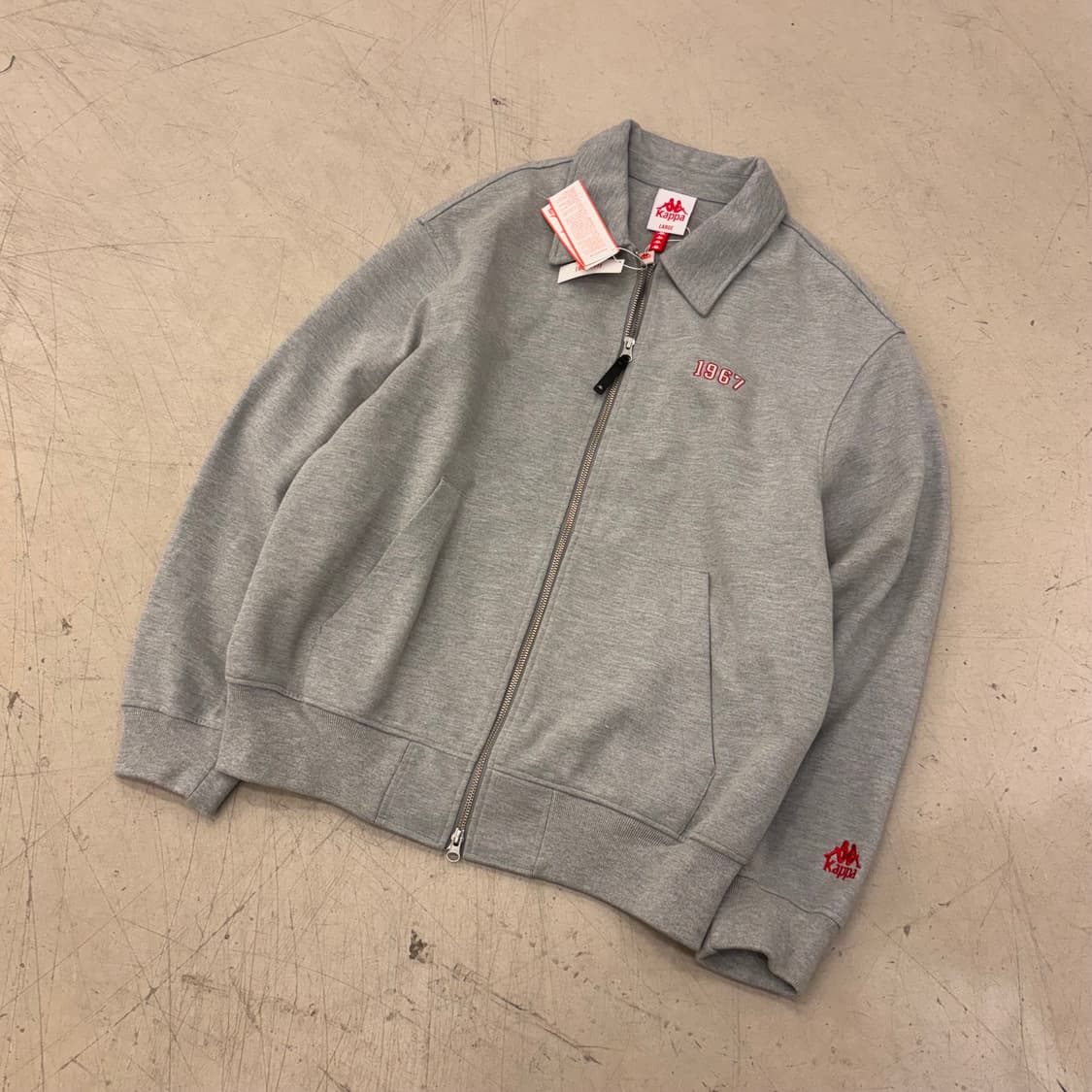 카파 1967 로고 그레이 스웻 집업 상품이미지1