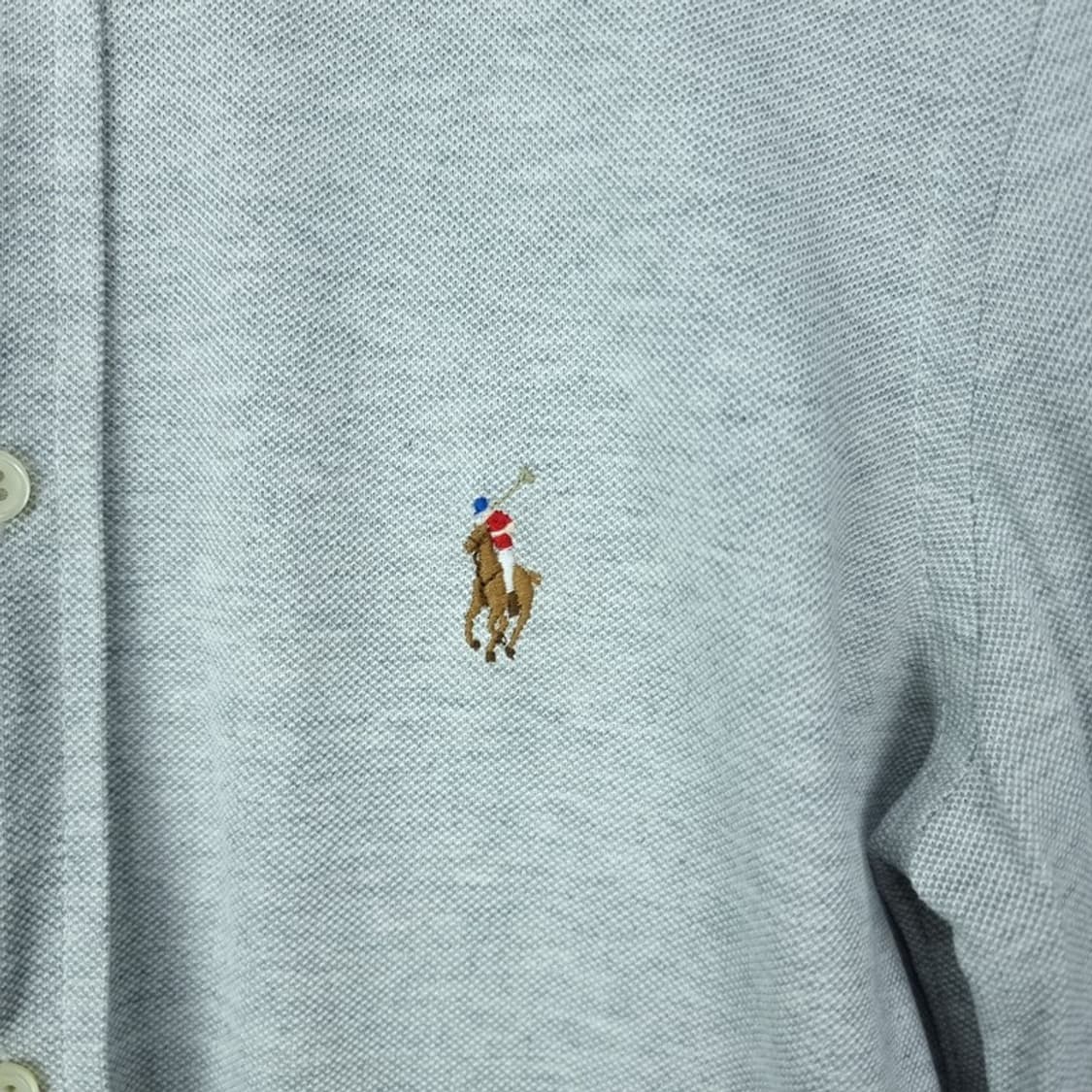 [폴로 랄프로렌] 포니 로고 자수 니트 옥스포드 셔츠 그레이 M17048 상품이미지6