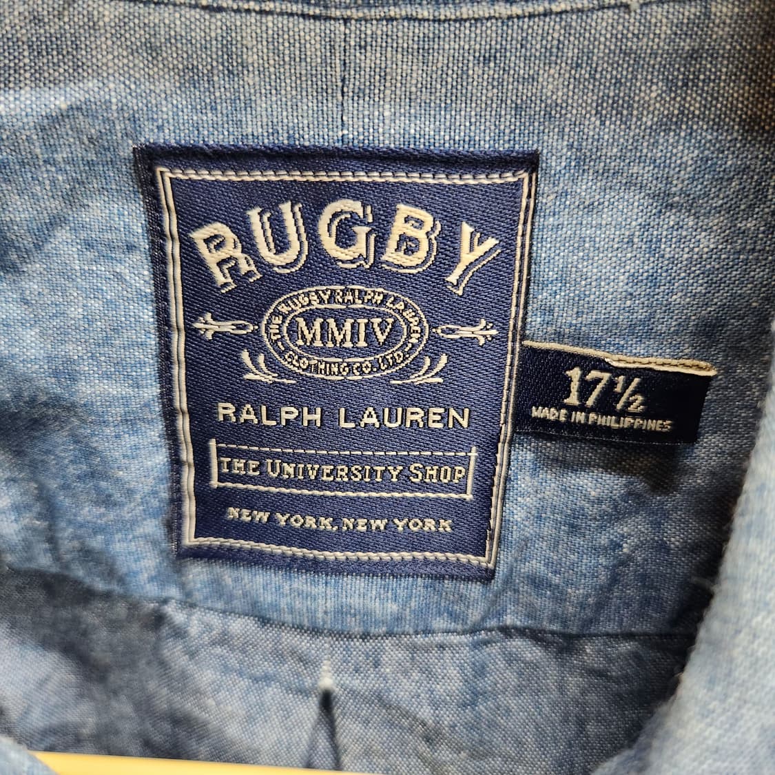 희귀) 폴로 럭비 랄프로렌 샴브레이 셔츠 XL 상품이미지5