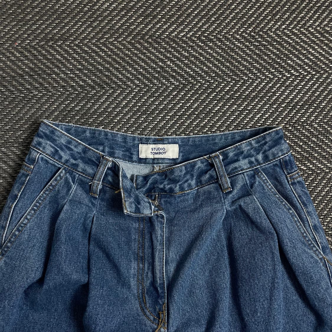 스튜디오 톰보이 데님 하프 버뮤다 팬츠 y 4762 상품이미지4