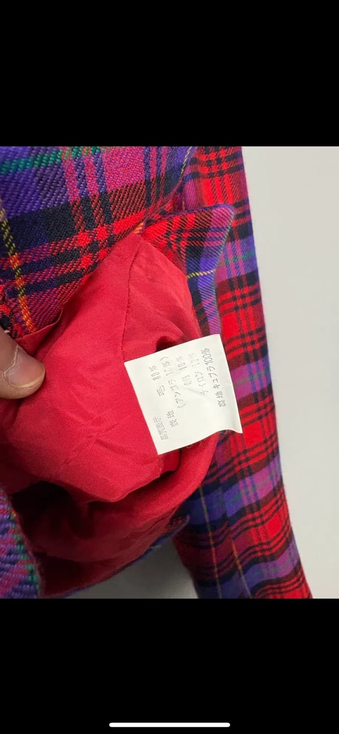 발렌시아가 논칼라 체크 자켓 H1877 상품이미지7
