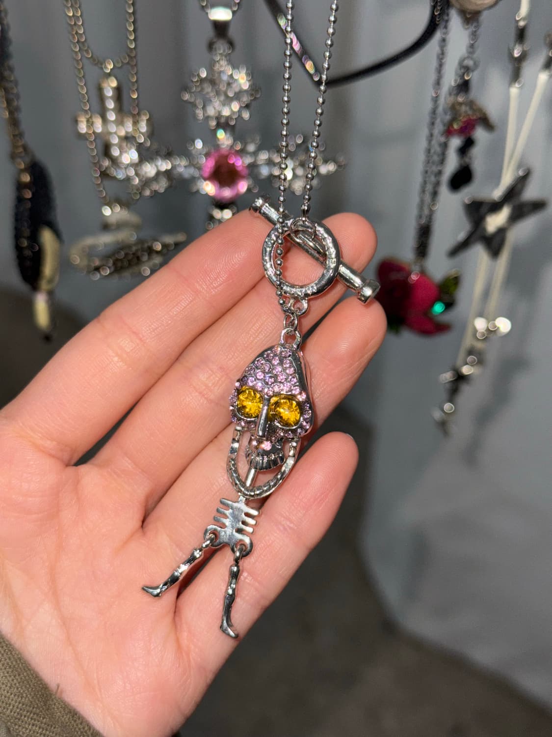 마크제이콥스 스컬 큐빅 네크리스*레어 상품이미지1