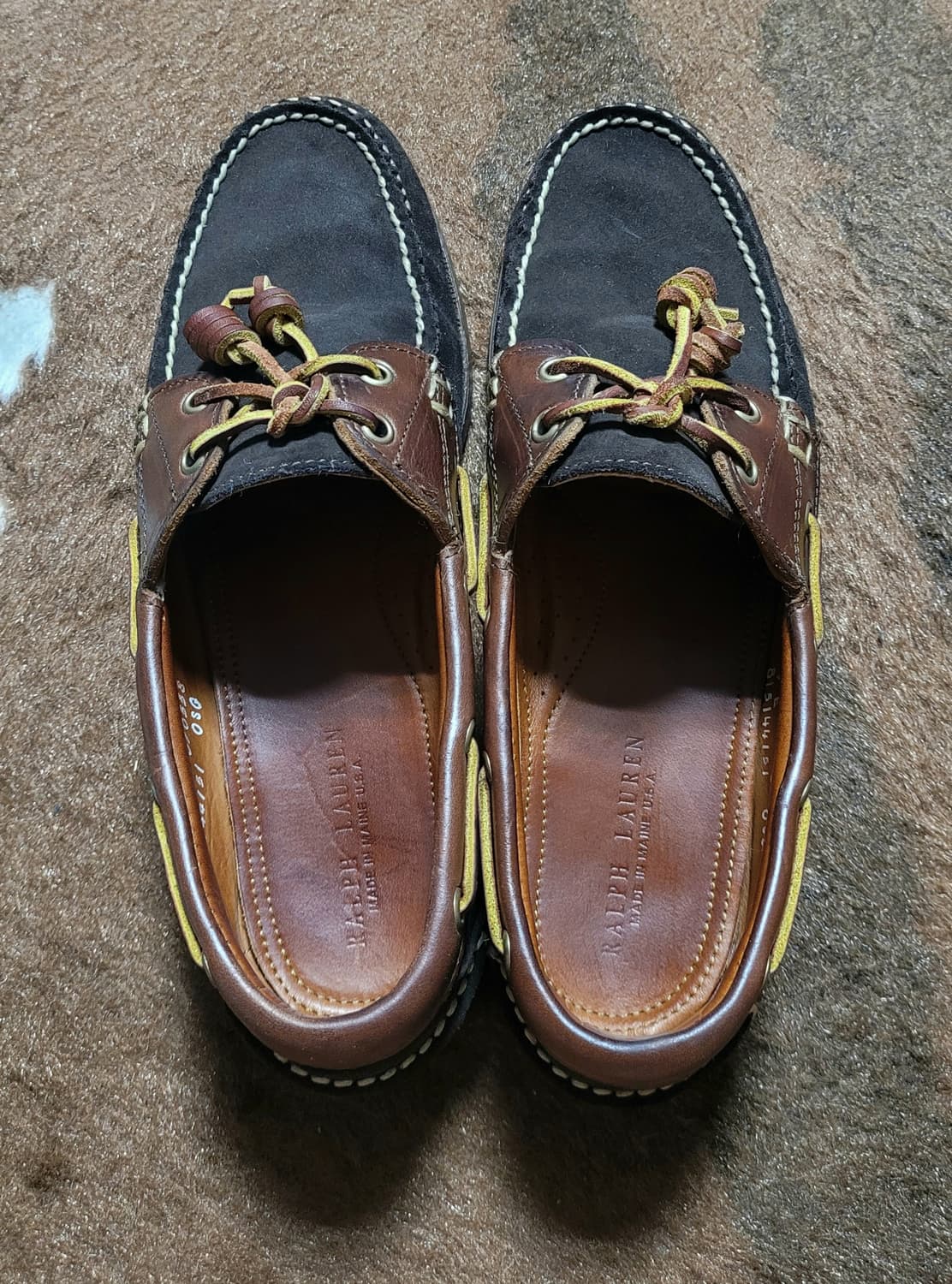 폴로 랄프로렌 남성용 스웨이드 보트슈즈(9E/Made in USA) 상품이미지4