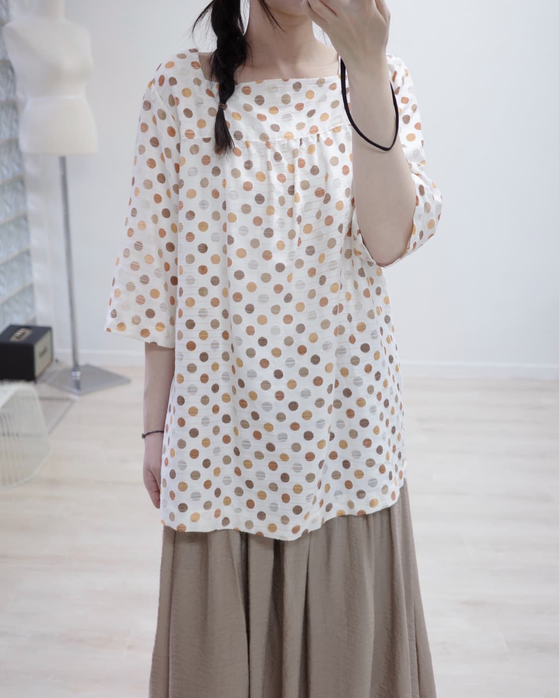  Coral dot blouse 상품이미지4