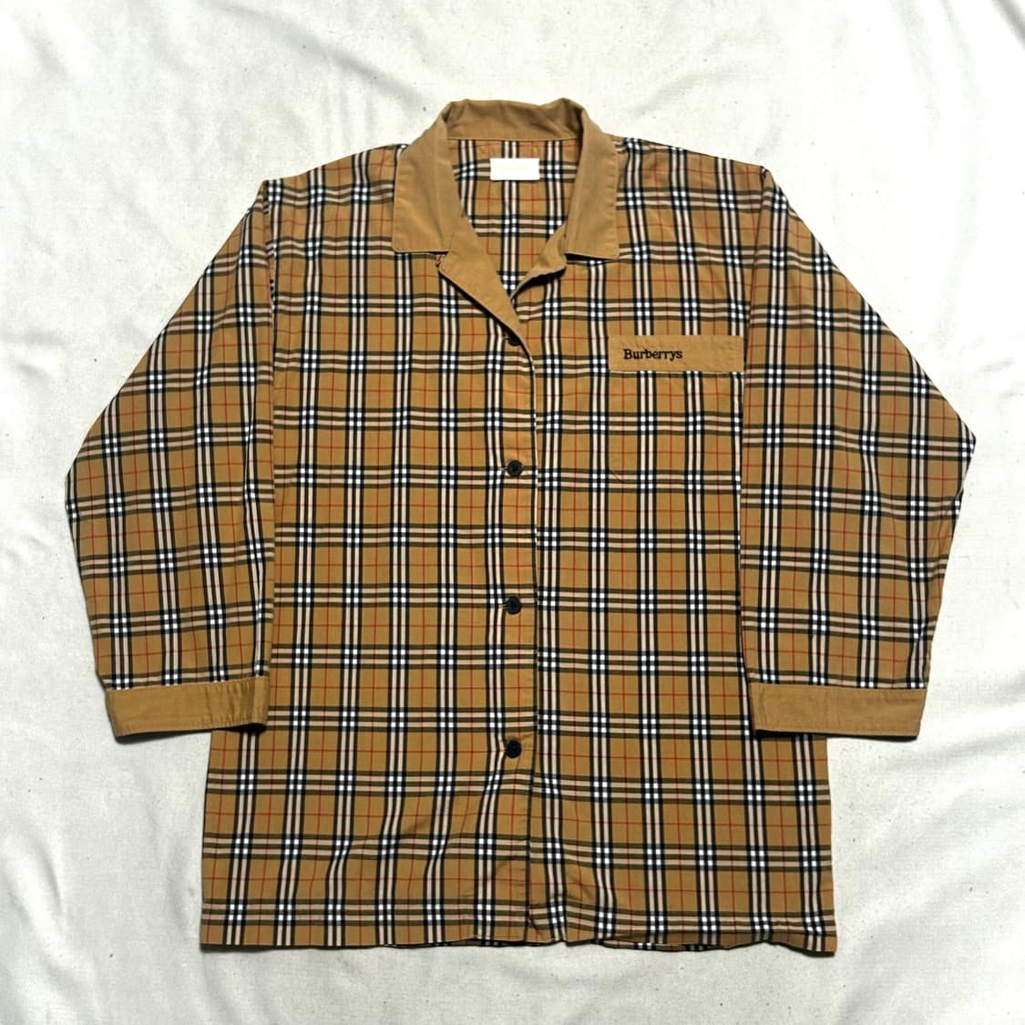 L 버버리 일본판 노바체크 원포켓 셔츠 상품이미지2