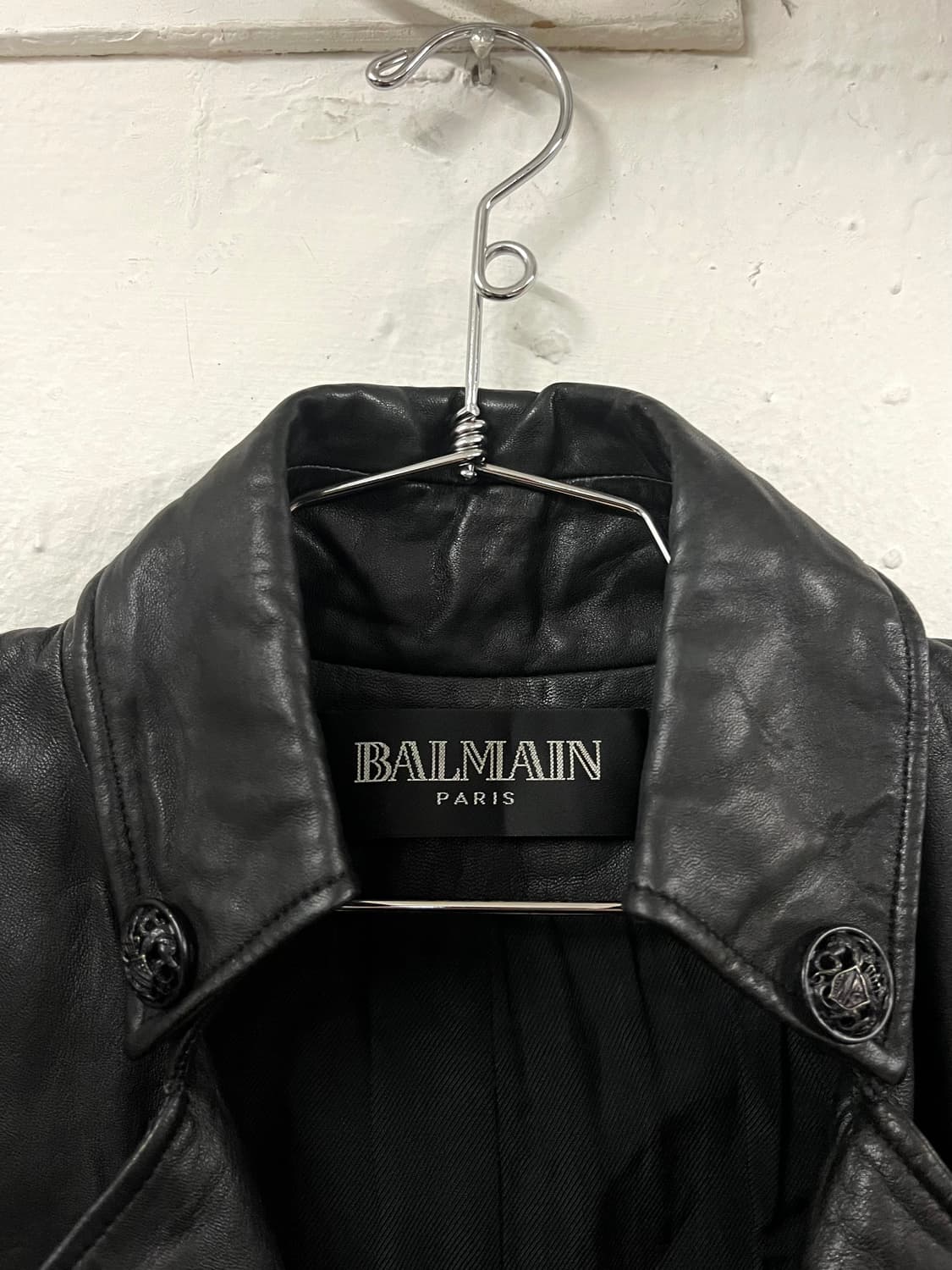 발망 2010FW 데카르넹 런웨이 나폴레옹 밀리터리 레더 코트 상품이미지5