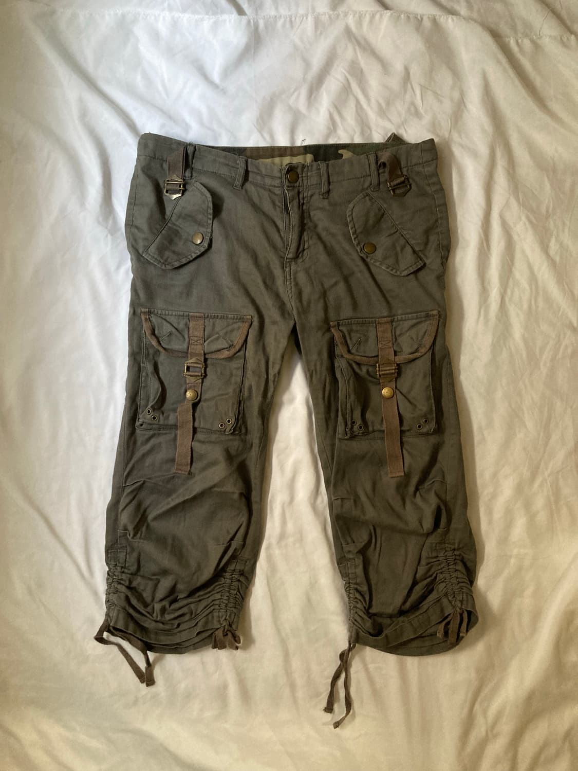 camo shirring cargo pants 상품이미지1