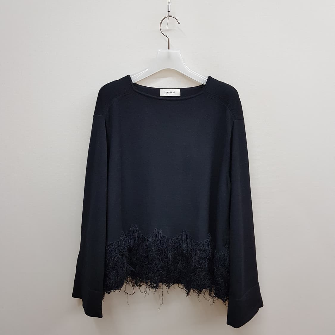 한섬 시스템 데미지 프릴 니트 F사이즈 상품이미지1