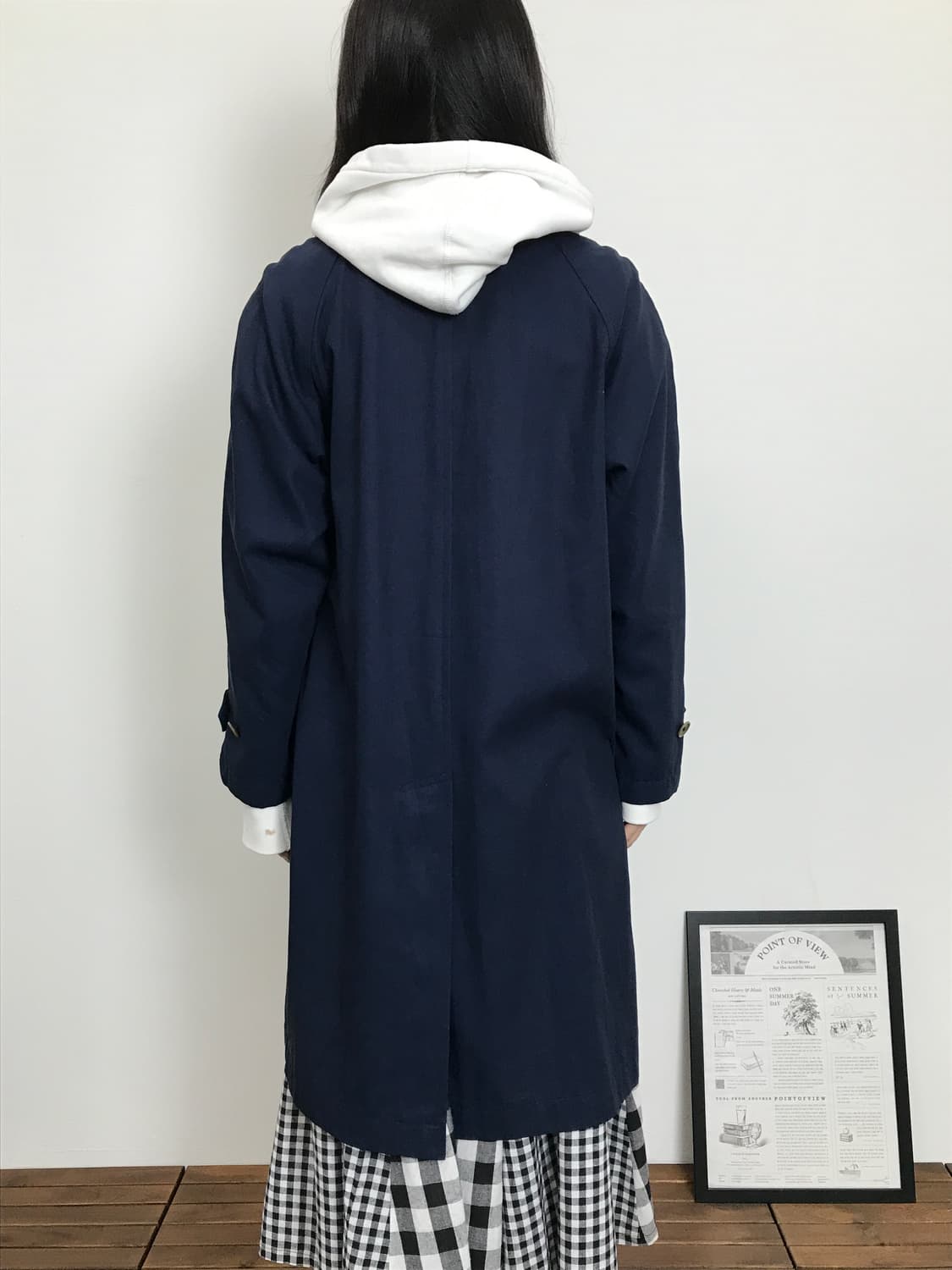 Ralph Lauren Navy Midi Coat 상품이미지3