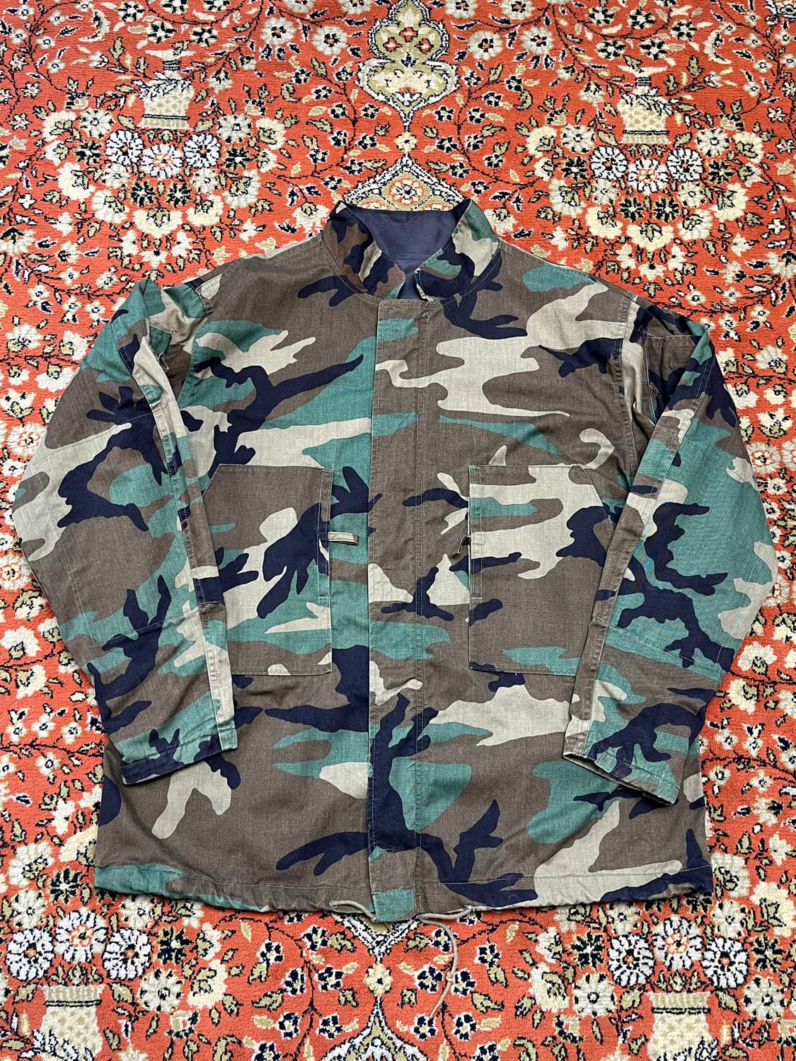 [L] US ARMY OG 미군 우드랜드 화생방 밀리터리자켓  상품이미지1