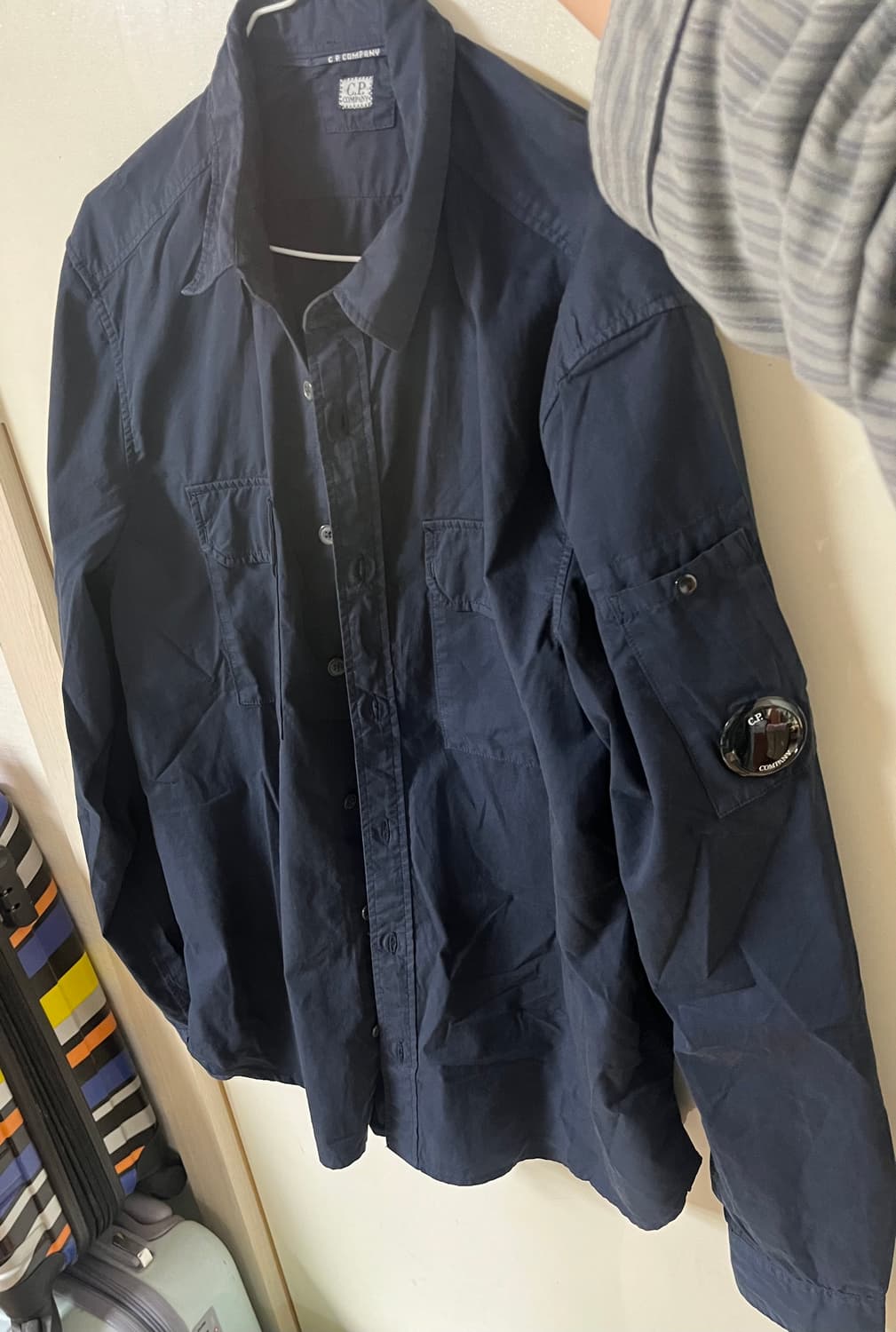 CP 컴퍼니 렌즈 개버딘 네이비 셔츠 M 새상품 상품이미지7
