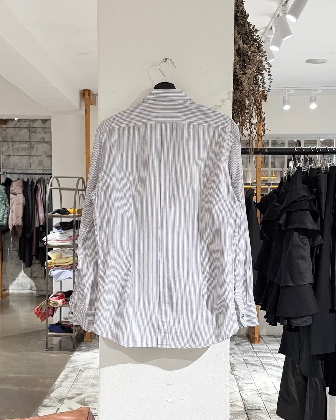 돌체앤가바나 블루 화이트 스트라이프 패널 셔츠 상품이미지6