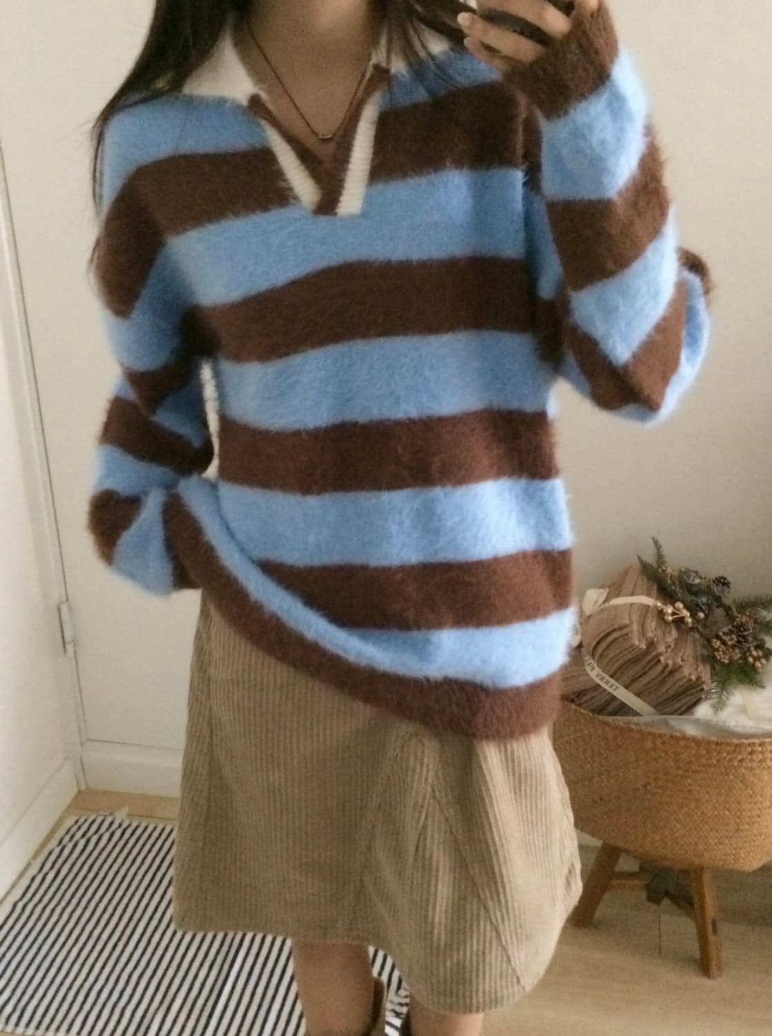 스트라이프 롱 니트 상품이미지2