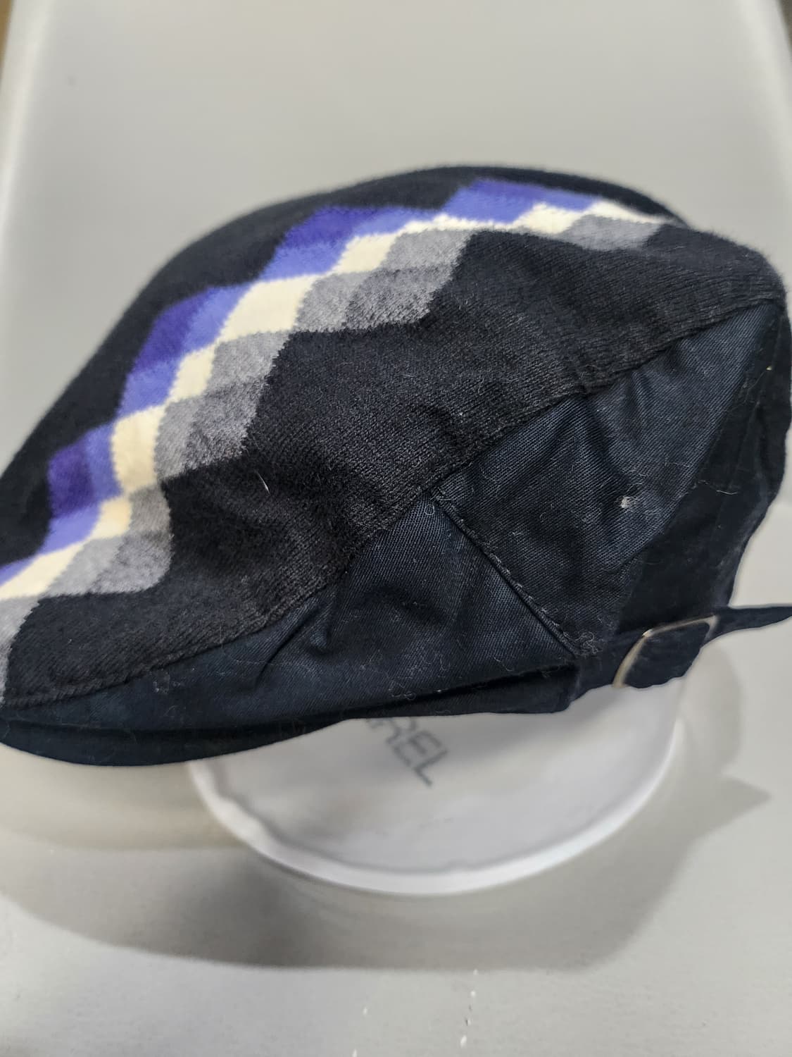 잭니클라우스 아가일 체크 캐시미어블랜드 뉴스보이 캡 상품이미지2